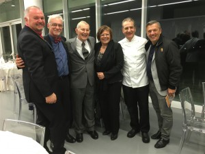 da sx: Marco Valletta (chef), Efrem Tassinato (Presidente Wigwam), Nereo Marzaro (Patron Sirman e Presidente Consorzio Zafferano), Signora Marzaro, Gianluca Tomasi (chef della serata)