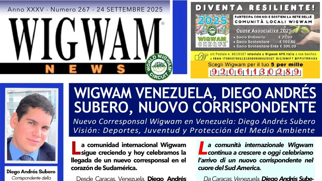 Wigwam Venezuela, Diego Andrés Subero, nuovo Corrispondente