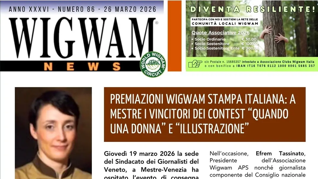 Premiazioni Wigwam Stampa Italiana: a Mestre i vincitori dei Contest “Quando una donna” e “Illustrazione”